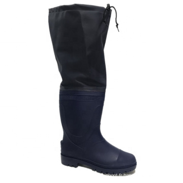 Bottes de pluie en caoutchouc en PVC doux pour le travail de la ferme